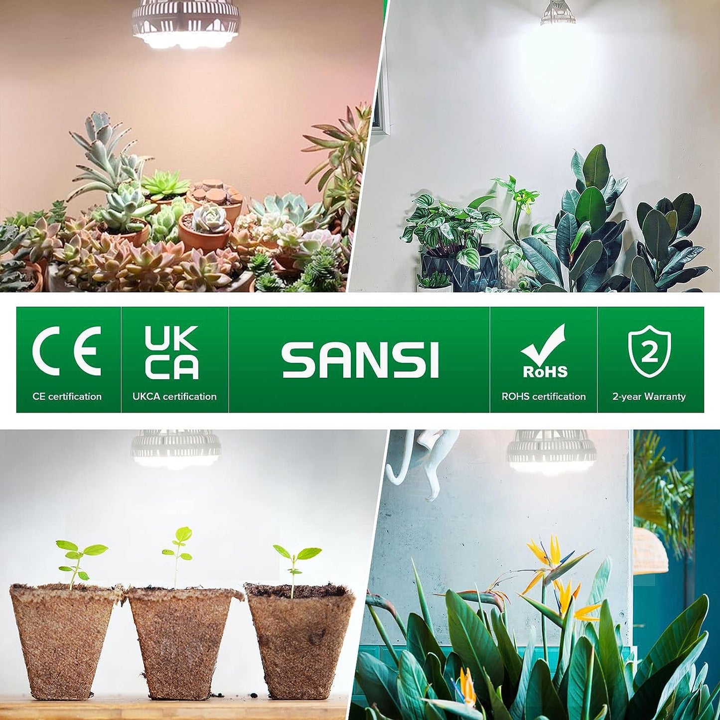 Sansi LED Grow Light Bulb - Full Spectrum 36 Watt - LUplnts